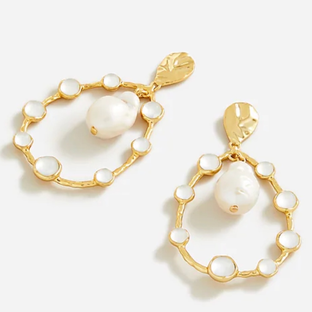 J.CREW Semi-precious stone statement earrings BK912 NWT
